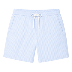 Seersucker Striped Swimshorts